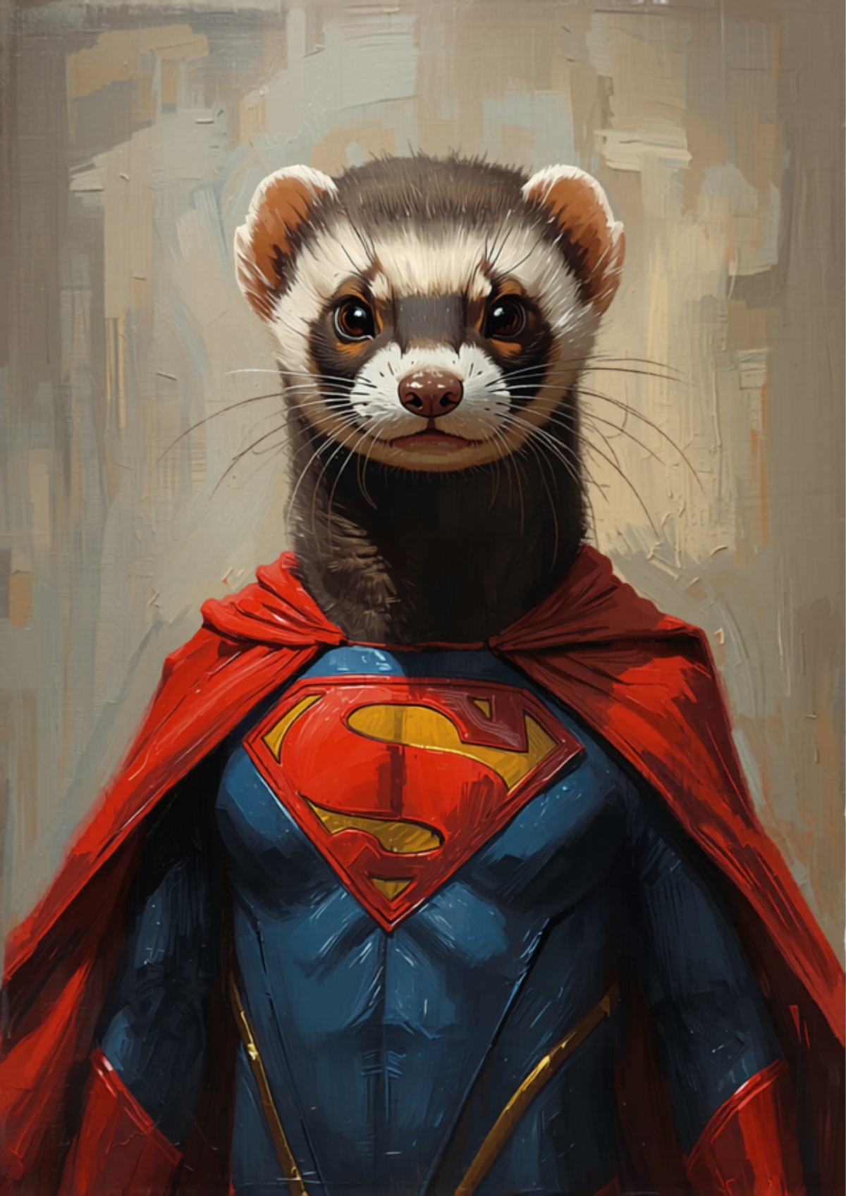 Bandit the Ferret - Superhero Portrait