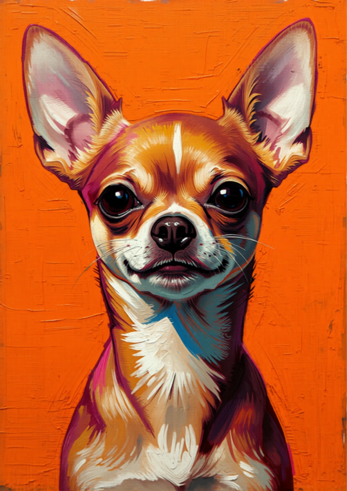 Coco the Chihuahua - Pop Art Oil Portrait
