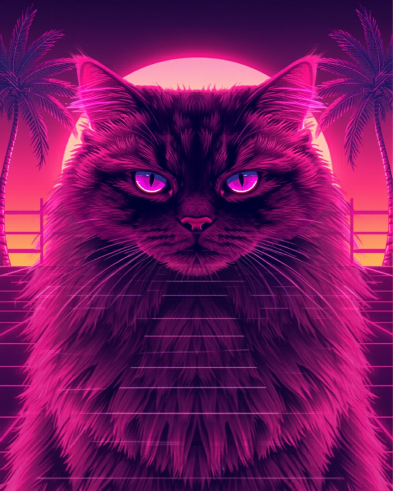 Luna - Vaporwave Portrait