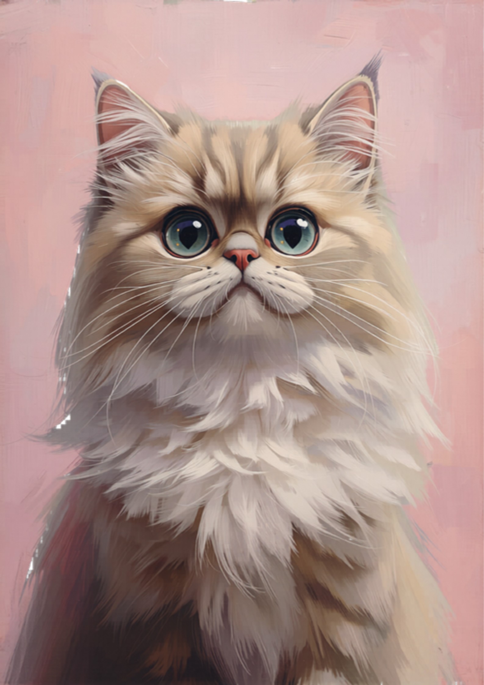 Nala the Scottish Fold - Anime Oil Portrait