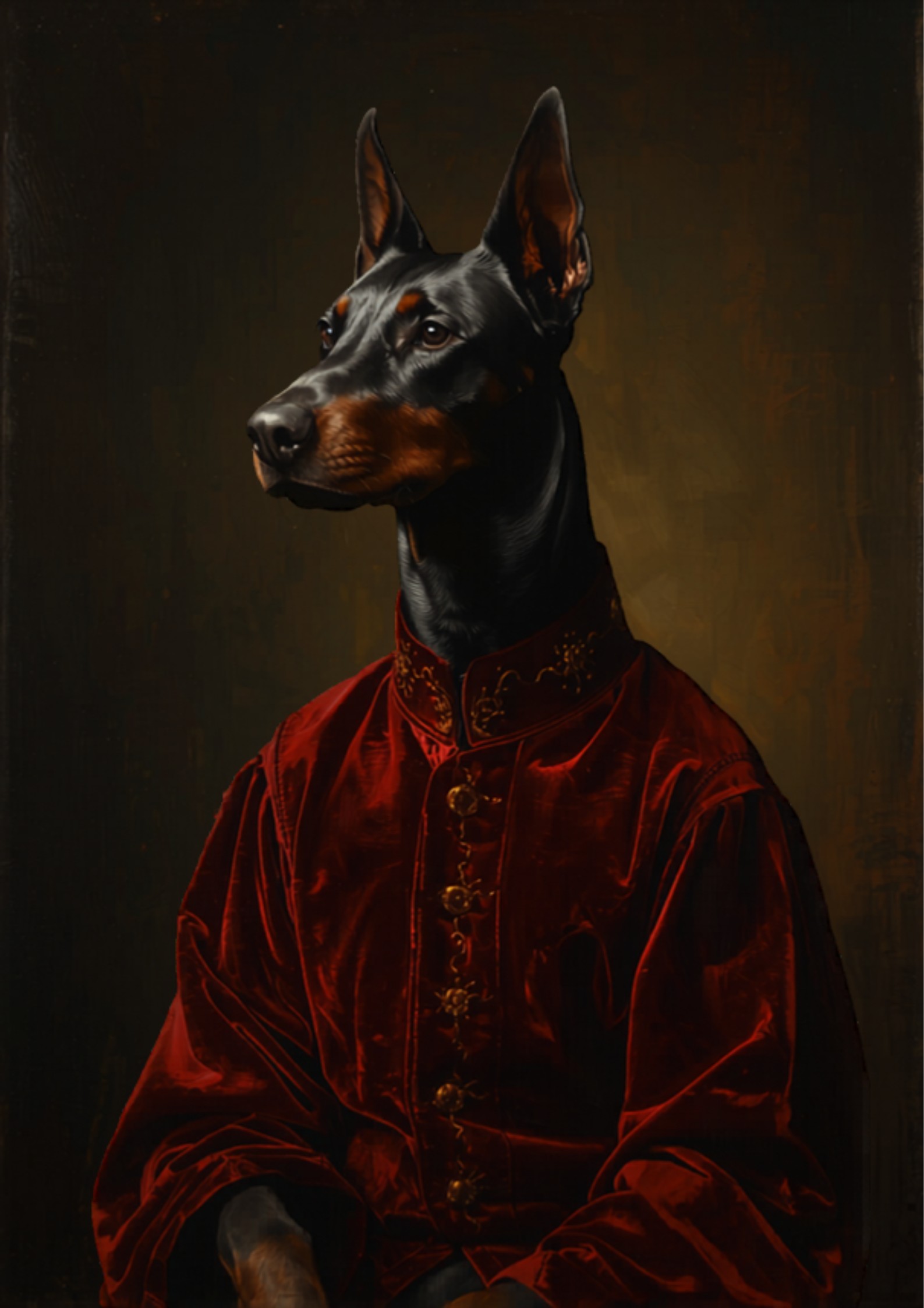 Rex the Doberman - Renaissance Royalty Portrait