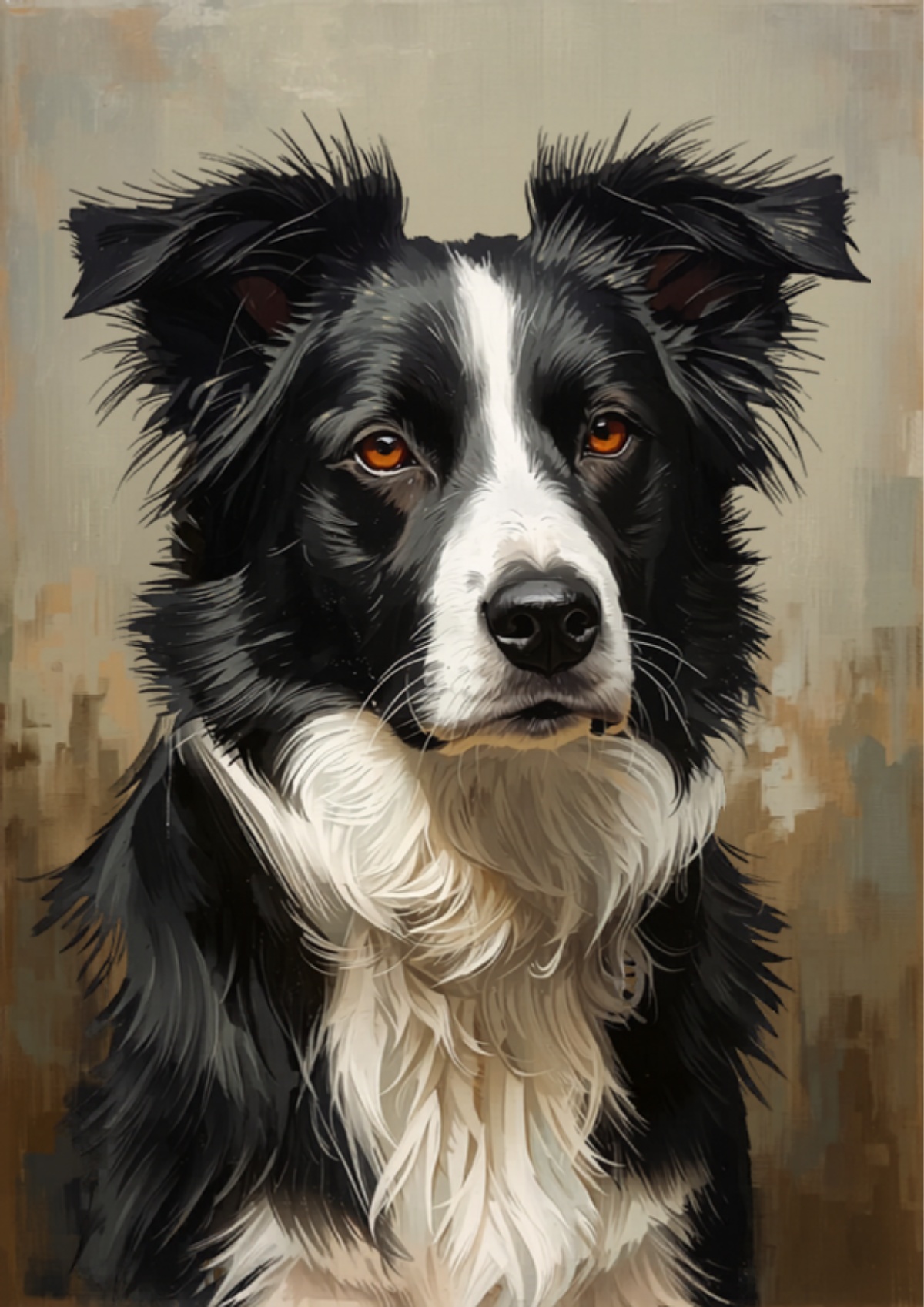 Scout the Border Collie - Oil Painted Pet Art Portrait