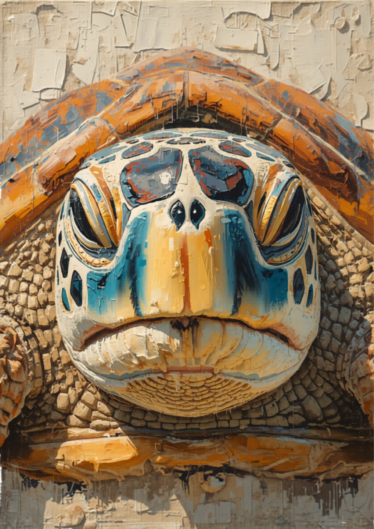 Sheldon the Sea Turtle - Oil Painted Pet Art Portrait