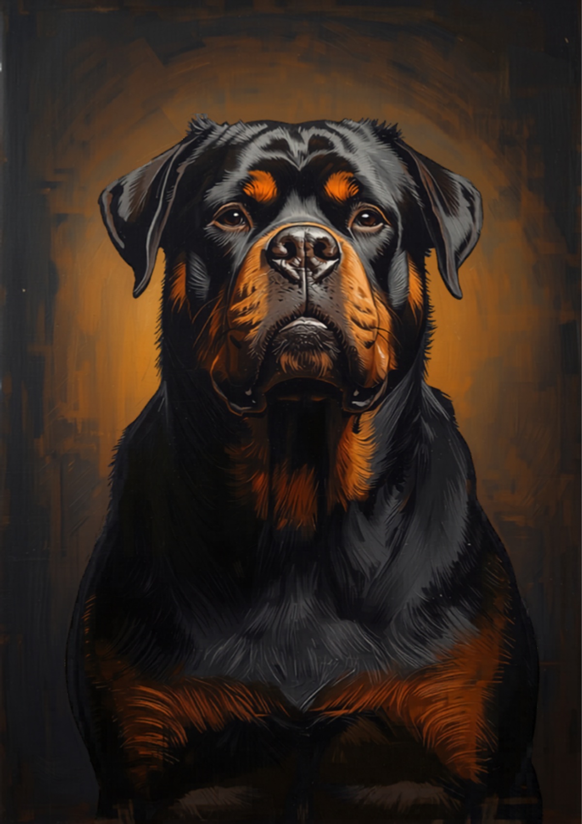 Thor the Rottweiler - Oil Painted Pet Art Portrait